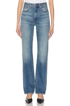 GRLFRND Sara Super High Rise Straight Jeans in