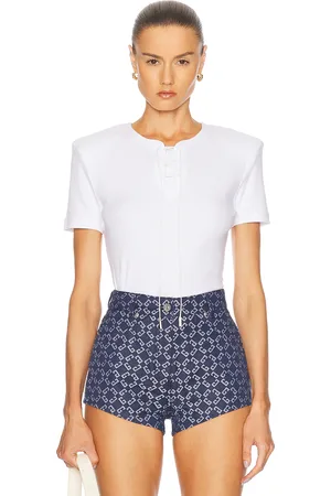 Givenchy Lace Up Short Sleeve T-shirt in