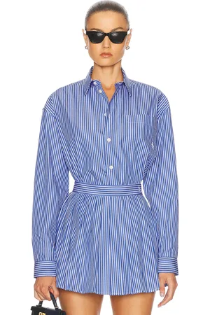Sporty & Rich Oversized Button Down Top in