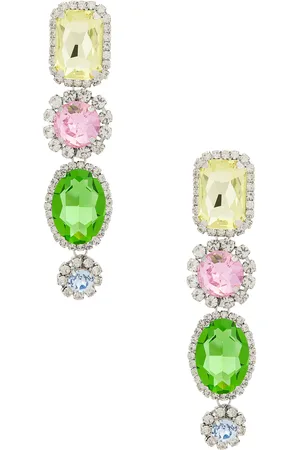 AREA Crystal Drop Earrings in