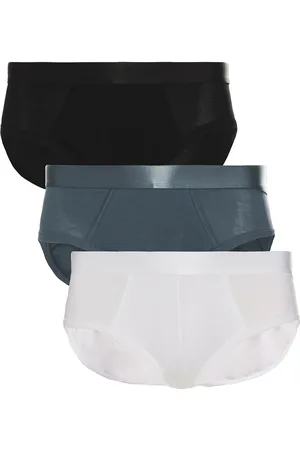 CDLP 3 X Y Briefs in Black Steel Blue & White