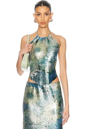 PRISCAVera Sequin Halter Top in