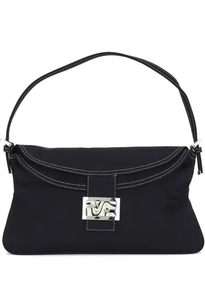 Fendi Denim Baguette Shoulder Bag in