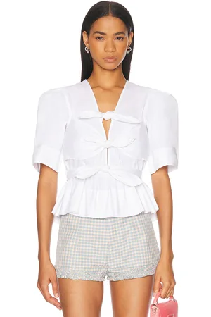 Ganni Tie Strap Blouse in . Size 32 (also in 34, 36).