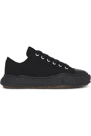 Maison Mihara Yasuhiro Peterson Original Sole Canvas Low-Top Sneaker in Blk/blk in
