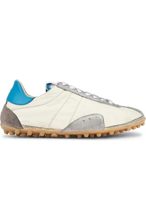 Maison Margiela Sprinters Low Top Sneakers in Lemon White & Grey