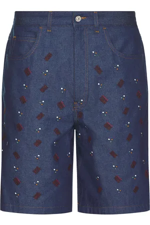 Marni Embellished Denim Shorts in