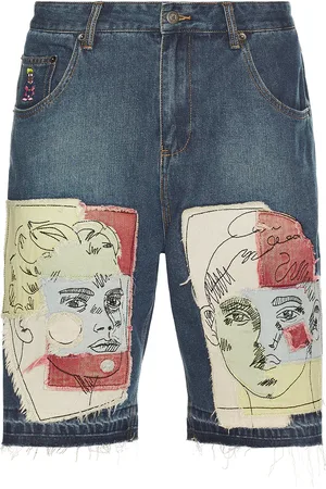 KIDSUPER STUDIOS Boy & Girl Doodles Patchwork Baggy Shorts in