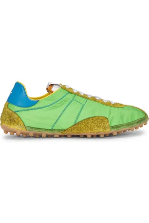 Maison Margiela Sprinters Low Top Sneakers in Kiwi Lagoon & Medium Green