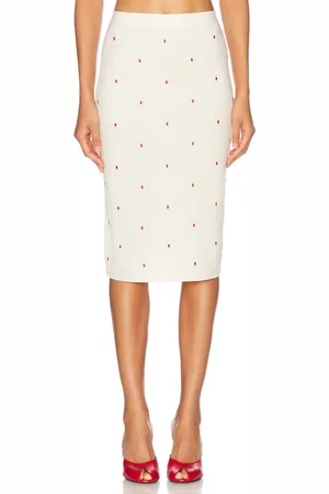 Bottega Veneta High Waisted Midi Skirt in