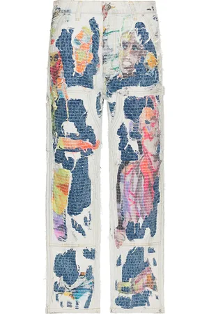 KIDSUPER STUDIOS Boro Stitched Double Knee Pants in