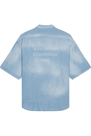 Acne Studios Setar Chambray Short Sleeve Shirt in