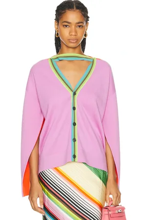 Christopher John Rogers Convertible Colorblock Cardigan in