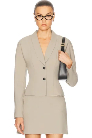 EAVES Liah Blazer Top in Khaki in