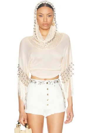 Paco rabanne Fringe Beaded Hoodie in