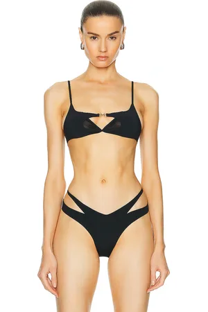 MUGLER Cut Out Bikini Top in