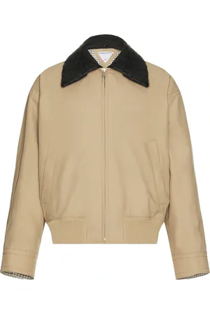 Bottega Veneta Fluid Cotton Twill Intrecciato Collar Blouson in