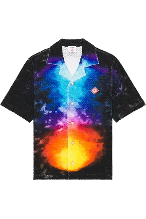Casablanca Open Collar Jacquard Monogram Shirt in