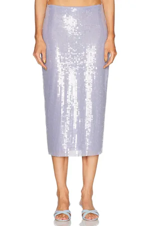 MONSE Sheer Sequin Pencil Skirt in