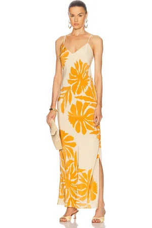 JOHANNA ORTIZ Tropical Harmony Maxi Dress in Clavel Ecru & Yellow