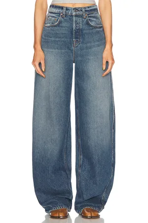 GRLFRND Paola Barrel Leg Long Inseam Jeans in