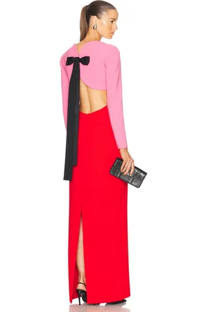 Carolina Herrera Long Sleeve Column Gown in