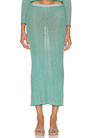 Calle Del Mar Micro Stripe Rib Skirt in