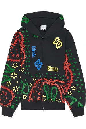 Rhude Bandana Print Full Zip Hoodie in