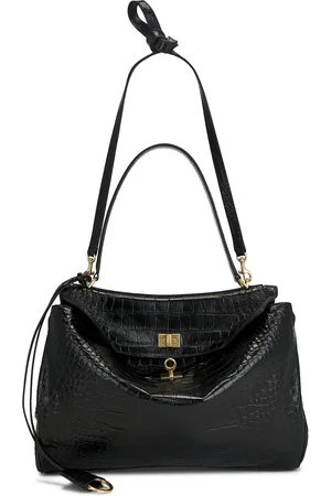 Balenciaga Rodeo Embossed Croc Medium Top Handle Bag in