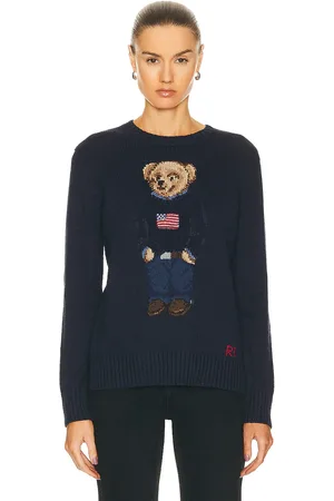 Ralph Lauren Bear Long Sleeve Pullover Sweater in