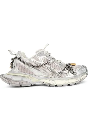 Balenciaga 3Xl Chain Sneakers in Eggshell Silver & Gold