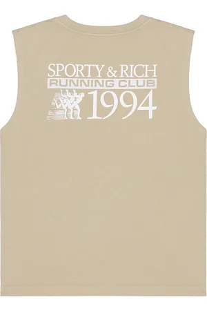 Sporty & Rich Finish Line Muscle Tee in