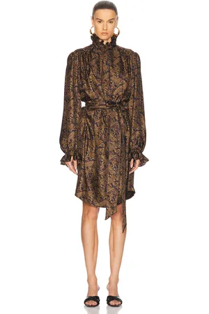 Saint Laurent Belted Mini Dress in
