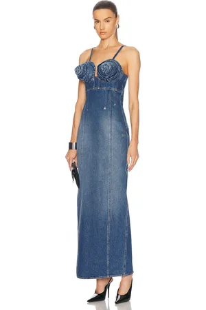 Jean Paul Gaultier Conic Cups Long Denim Dress in