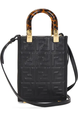 Fendi Embossed FF Mini Sunshine Shopper Tote Bag in