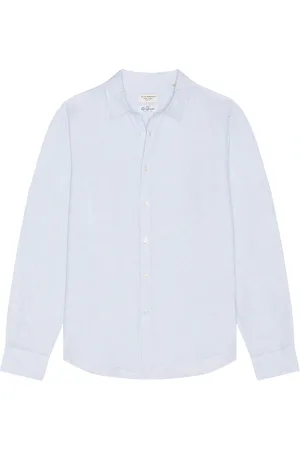 CLUB MONACO Slim Italian Linen Stripe Shirt in