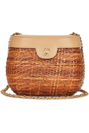 CHANEL Vintage CC Wicker Basket Bag in