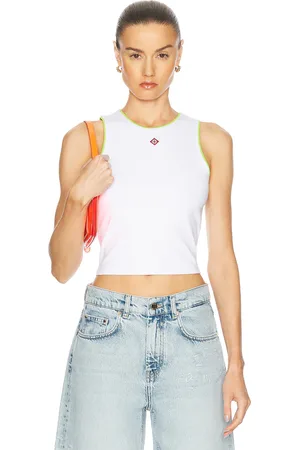 Casablanca Cropped Tank Top in
