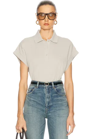 Saint Laurent Short Sleeve Polo Top in