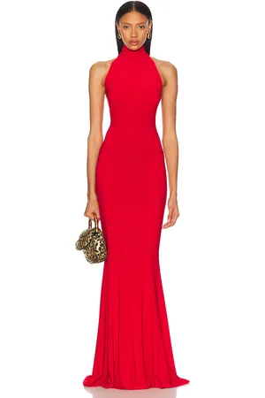 Norma Kamali For FWRD Halter Turtle Fishtail Gown in