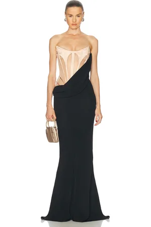 MUGLER Strapless Corset Gown in