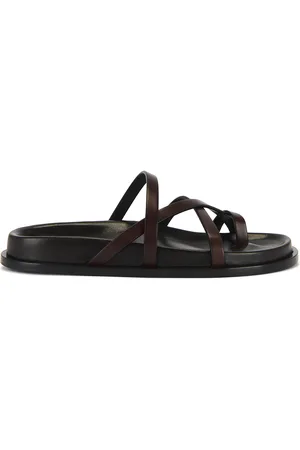 Saint Laurent Mathis Flat Sandal in