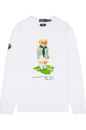Ralph Lauren Wimbledon Novelty Bear Crewneck Sweatshirt in