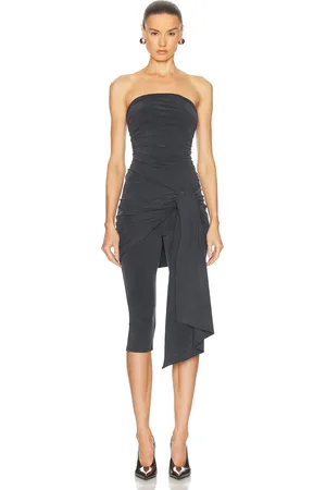 Alexander Wang Prestyled Strapless Wrap Catsuit in