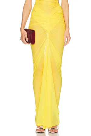 Atlein Ruched Pocket Long Skirt in