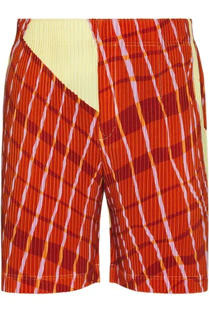 Issey Miyake Windswept Plaid Shorts in