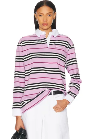 Burberry Long Sleeve Polo Top in