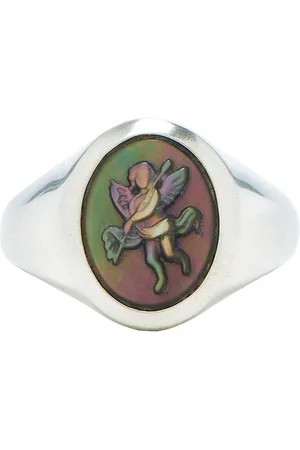Serge DeNimes Cherub Cameo Ring in