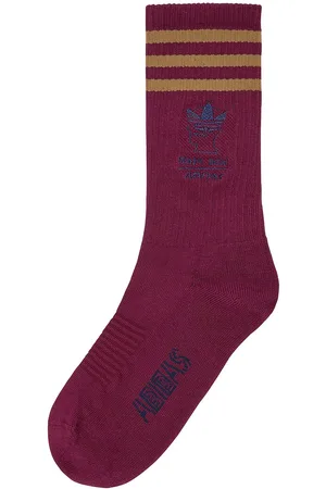 adidas X Brain Dead Tube Socks in Amazon Red Brown Desert & Collegiate Navy