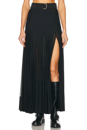 Burberry Pleated Long Skirt in